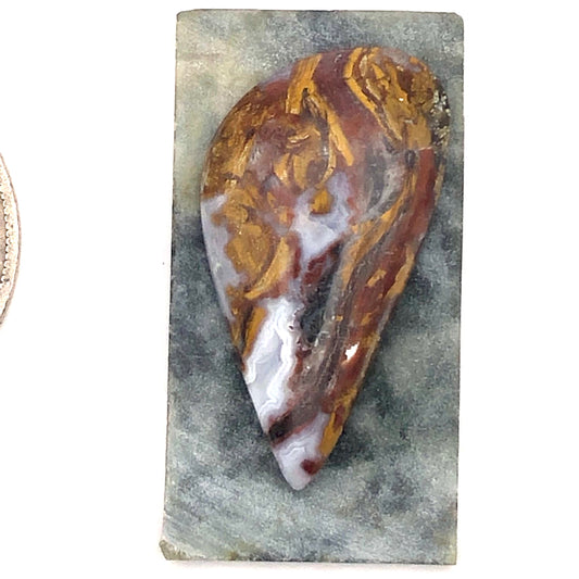 Brecciated Jasp-agate cabochon