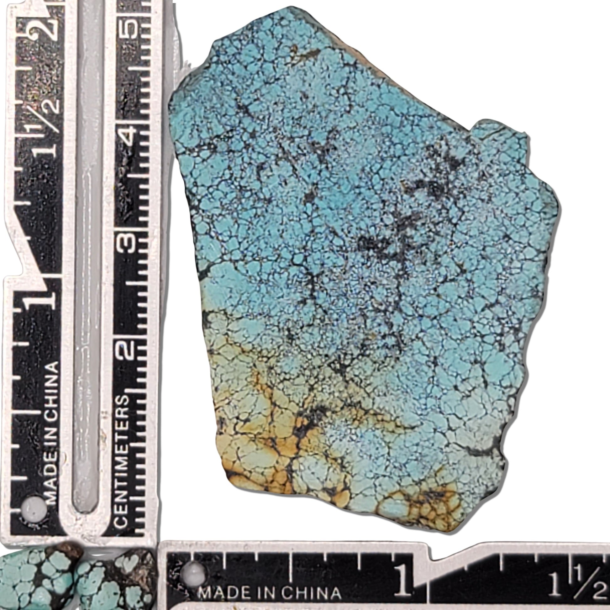 Single rough turquoise stone with vibrant blue webbing and earthy matrix, approx. 4 cm x 3 cm, www.naturalturquoise.com