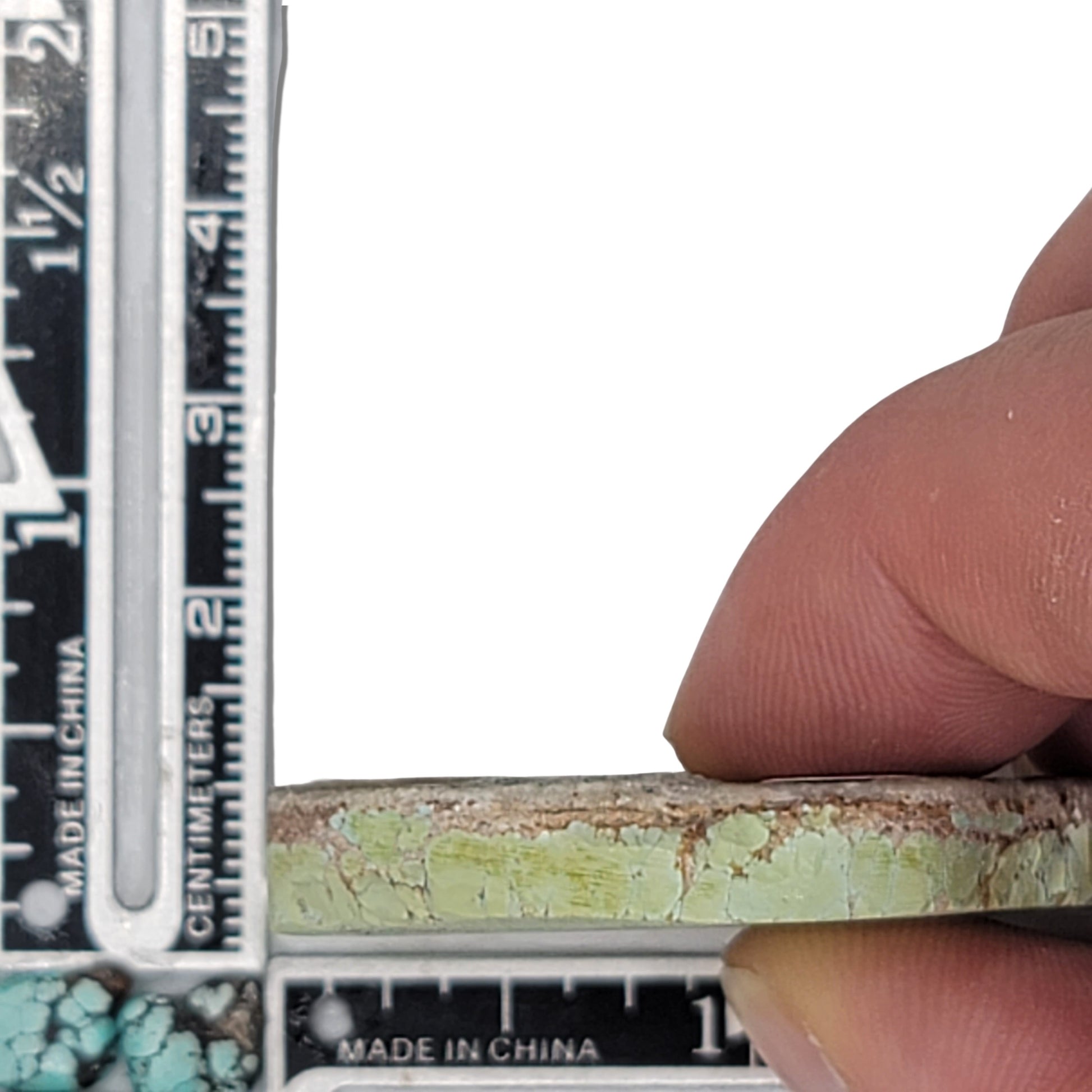 Single rough turquoise stone with soft green hues and an earthy matrix, approx. 5 cm x 4 cm, www.naturalturquoise.com.